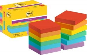 3M Post-It 7100258794, Square, Multicolour, Paper, 47.6 mm, 47.6 mm, 90 sheets 1