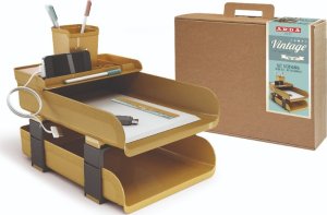 Arda Zestaw biurkowy Vintage caramelowy 2