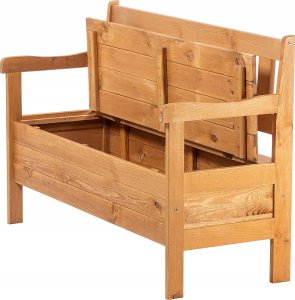 Kadax KADAX Ławka ogrod ze skrzynią złoty dąb LADA K8817 12