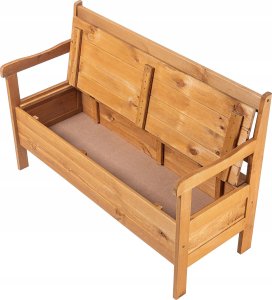 Kadax KADAX Ławka ogrod ze skrzynią złoty dąb LADA K8817 13