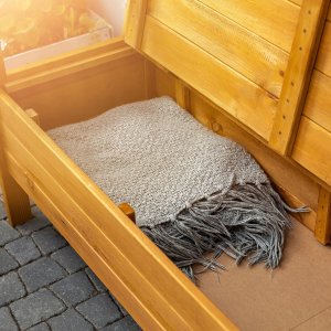 Kadax KADAX Ławka ogrod ze skrzynią złoty dąb LADA K8817 5