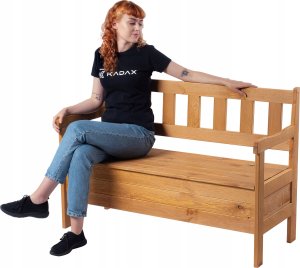 Kadax KADAX Ławka ogrod ze skrzynią złoty dąb LADA K8817 6