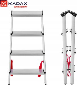 Kadax KADAX Drabina aluminowa dwustronna 125kg 4 stopnie 5