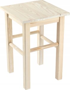 Kadax KADAX Drewniany Taboret Stolek Kuchenny Solidny Naturalny Kwadratowy 3