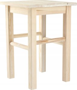 Kadax KADAX Drewniany Taboret Stolek Kuchenny Solidny Naturalny Kwadratowy 5