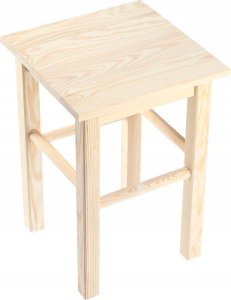 Kadax KADAX Drewniany Taboret Stolek Kuchenny Solidny Naturalny Kwadratowy 6