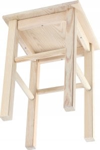 Kadax KADAX Drewniany Taboret Stolek Kuchenny Solidny Naturalny Kwadratowy 7
