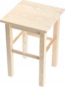Kadax KADAX Drewniany Taboret Stolek Kuchenny Solidny Naturalny Kwadratowy 8