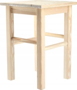 Kadax KADAX Drewniany Taboret Stolek Kuchenny Solidny Naturalny Kwadratowy 9
