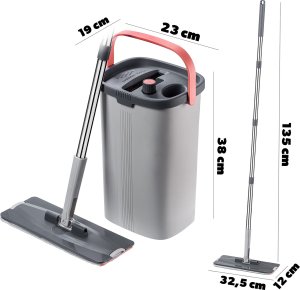 Mop Kadax Mop płaski Hedas z oddzieleniem czystej i brudnej wody 3