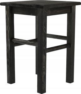 Kadax KADAX Drewniany Taboret Stolek Kuchenny Solidny Czarny Kwadratowy 8
