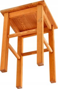 Kadax KADAX Drewniany Taboret Stolek Kuchenny Solidny Olcha Kwadratowy 4