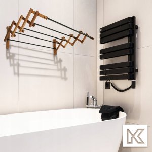 Kadax KADAX Suszarka Na Pranie Ścienna 6 Prętów Łazienkowa Harmonijkowa 85cm 2