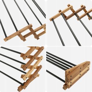 Kadax KADAX Suszarka Na Pranie Ścienna 6 Prętów Łazienkowa Harmonijkowa 85cm 9