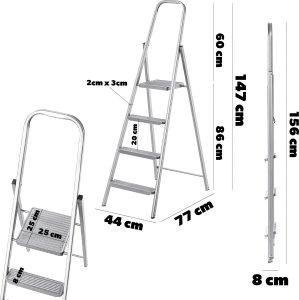 Kadax KADAX Drabina stalowa Steel Home 4 stopnie 2