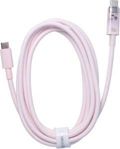 Kabel USB Baseus USB-C - USB-C 2 m Różowy 1