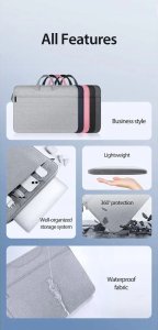 Torba Dux Ducis DUX DUCIS torba LBTC na laptop 15.5-16" Horizontal Handbag jasno szary 3