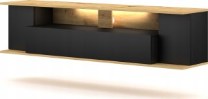 Vivaldi Meble RTV ROB LE dąb artisan/czarny 2K LED 3