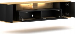 Vivaldi Meble RTV ROB LE dąb artisan/czarny 2K LED 4