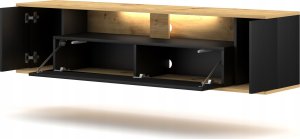 Vivaldi Meble RTV ROB LE dąb artisan/czarny 2K LED 5