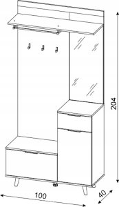 Vivaldi Meble PRZEDPOKÓJ NORDIC NC1 DĄB ARTISAN / BIAŁY 5