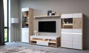 Vivaldi Meble GOBI PÓŁKA GB 11 DĄB ARTISAN/BIAŁY POŁYSK 2