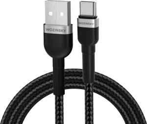 Kabel USB Wozinsky USB-A - USB-C 1 m Czarny (5907769308710) 1