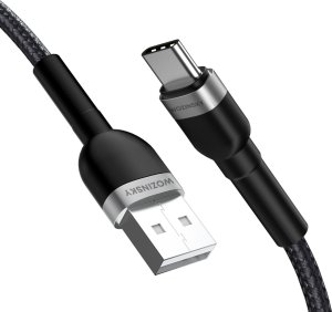 Kabel USB Wozinsky USB-A - USB-C 1 m Czarny (5907769308710) 2