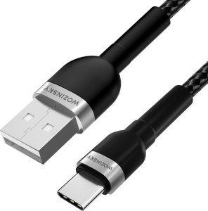 Kabel USB Wozinsky USB-A - USB-C 1 m Czarny (5907769308710) 3