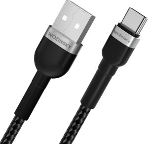 Kabel USB Wozinsky USB-A - USB-C 1 m Czarny (5907769308710) 4