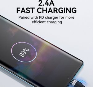 Kabel USB Wozinsky USB-A - USB-C 1 m Czarny (5907769308710) 7