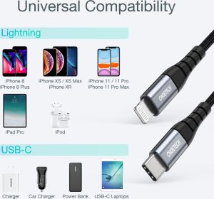 Kabel USB Choetech USB-C - Lightning 2 m Czarny (6971824975932) 5
