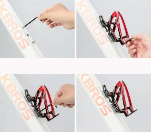 RockBros Uchwyt rowerowy Rockbros FK338 na bidon - czarno-czerwony 4