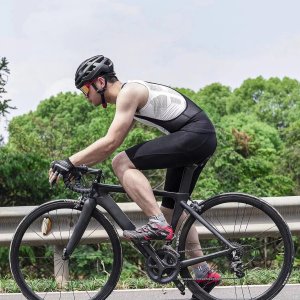 RockBros Spodenki rowerowe Rockbros RK2002M krótkie na szelkach z wkładką M - czarne 5