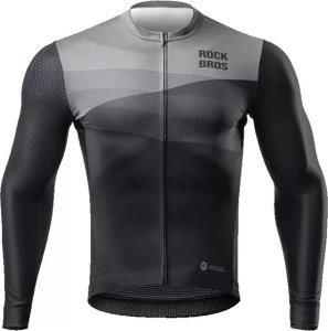 RockBros Koszulka kolarska Rockbros 15120009004 z długim rękawem wiosna/lato XL - czarna 3