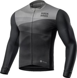 RockBros Koszulka kolarska Rockbros 15120009005 z długim rękawem wiosna/lato XXL - czarna 3