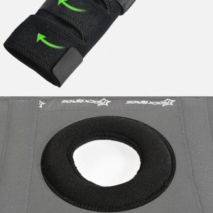 RockBros Ochraniacz sportowy Rockbros LF1106M na rzepkę i staw kolanowy rozmiar M - czarny (2 szt.) 12