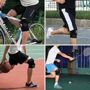 RockBros Ochraniacz sportowy Rockbros LF1106M na rzepkę i staw kolanowy rozmiar M - czarny (2 szt.) 13