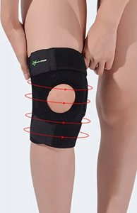 RockBros Ochraniacz sportowy Rockbros LF1106M na rzepkę i staw kolanowy rozmiar M - czarny (2 szt.) 8