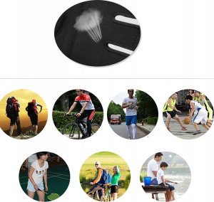 RockBros Ochraniacz sportowy Rockbros LF1106M na rzepkę i staw kolanowy rozmiar M - czarny (2 szt.) 10