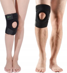 RockBros Ochraniacz sportowy Rockbros LF1106L na rzepkę i staw kolanowy rozmiar L - czarny (2 szt.) 7