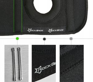 RockBros Ochraniacz sportowy Rockbros LF1106L na rzepkę i staw kolanowy rozmiar L - czarny (2 szt.) 9