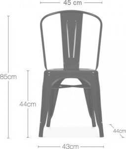 Lugano Krzesło metalowe loft metalowe loft CORSICA COPPER 15