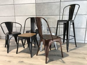 Lugano Krzesło metalowe loft metalowe loft CORSICA COPPER 5