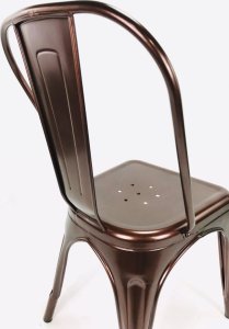 Lugano Krzesło metalowe loft metalowe loft CORSICA COPPER 6