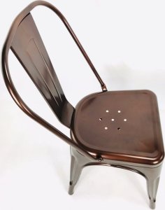 Lugano Krzesło metalowe loft metalowe loft CORSICA COPPER 7