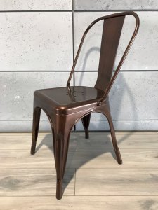 Lugano Krzesło metalowe loft metalowe loft CORSICA COPPER 8