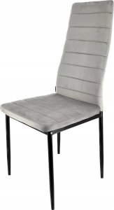 Lugano Krzesło tapicerowane zestaw 4 VALVA LINE VELVET GREY 3