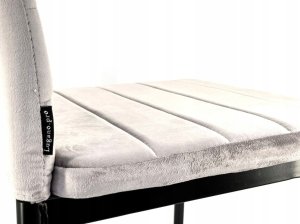 Lugano Krzesło tapicerowane zestaw 4 VALVA LINE VELVET GREY 4