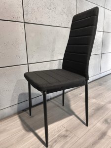 Lugano Krzesło tapicerowane zestaw 4 VALVA LINE FABRIC BLACK 1